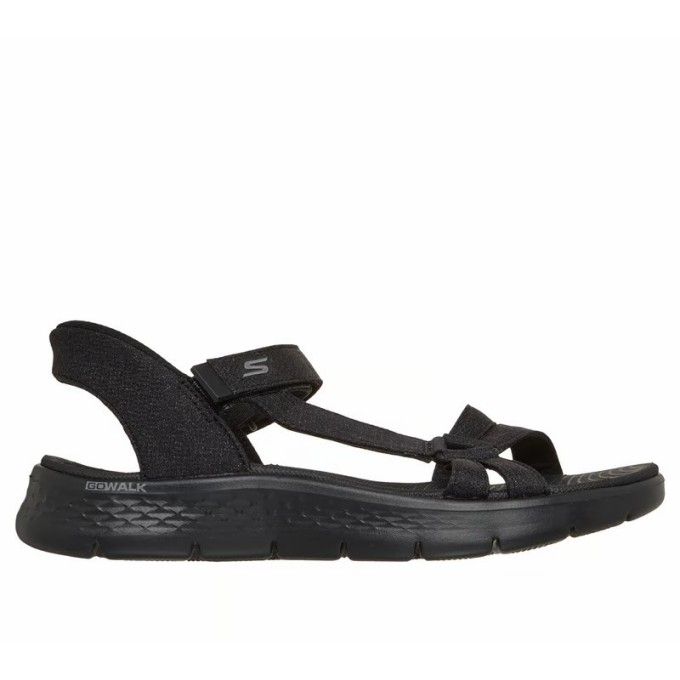 SKECHERS GO WALK FLEX SANDALIA MUJER NEGRA SLIP-INS 141481/BBK