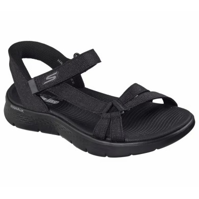 SKECHERS GO WALK FLEX SANDALIA MUJER NEGRA SLIP-INS 141481/BBK