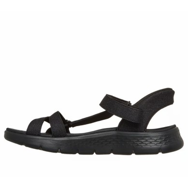 SKECHERS GO WALK FLEX SANDALIA MUJER NEGRA SLIP-INS 141481/BBK
