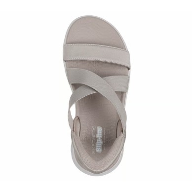 SKECHERS GO WALK FLEX SANDALIA MUJER BEIGE SLIP-INS 141489/TPE