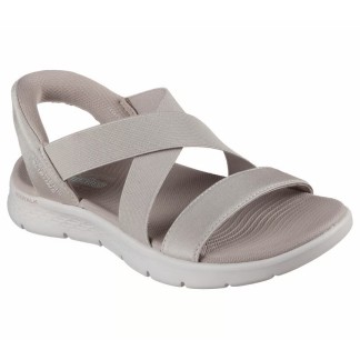 SKECHERS GO WALK FLEX SANDALIA MUJER BEIGE SLIP-INS 141489/TPE