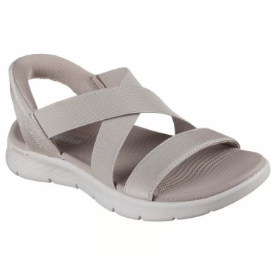 SKECHERS GO WALK FLEX SANDALIA MUJER BEIGE SLIP-INS 141489/TPE