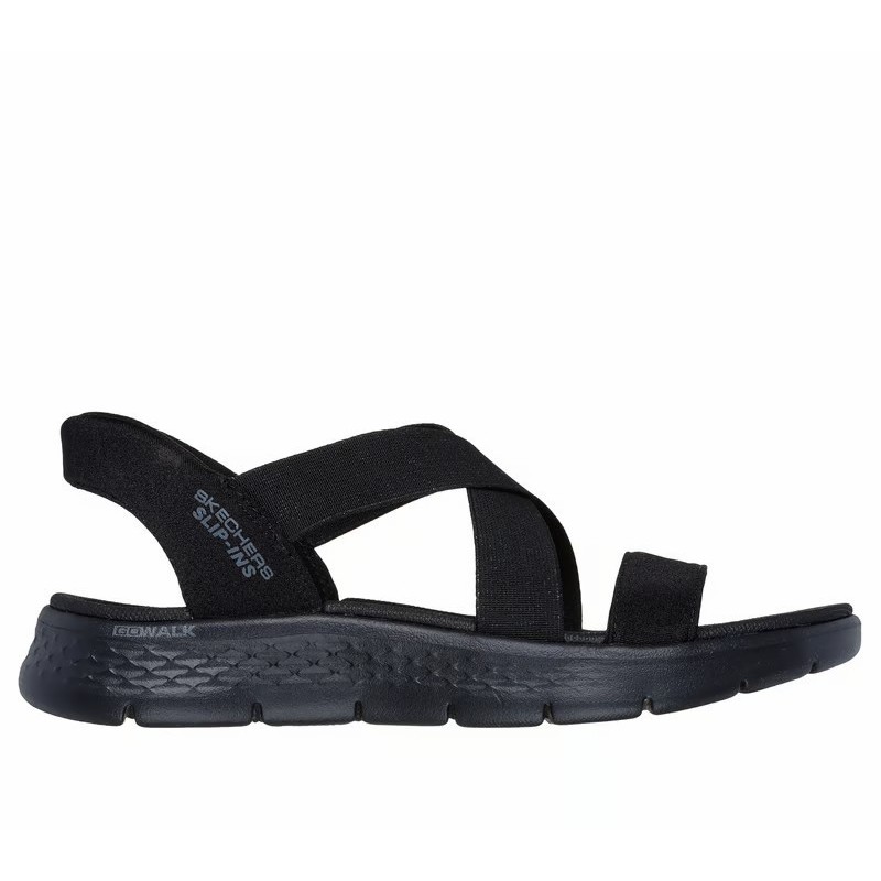 SKECHERS GO WALK FLEX SANDALIA MUJER NEGRA SLIP-INS 141489/BBK