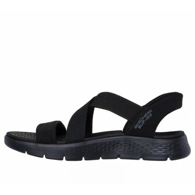 SKECHERS GO WALK FLEX SANDALIA MUJER NEGRA SLIP-INS 141489/BBK