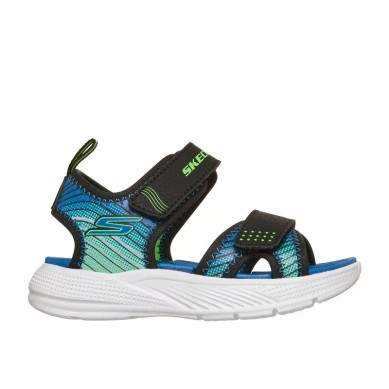 SKECHERS MICROSPEC SANDALIAS NIÑO COMODA AZUL 407034LBKLM