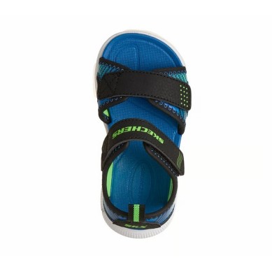 SKECHERS MICROSPEC SANDALIAS NIÑO COMODA AZUL 407034LBKLM