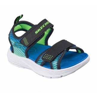 SKECHERS MICROSPEC SANDALIAS NIÑO COMODA AZUL 407034LBKLM