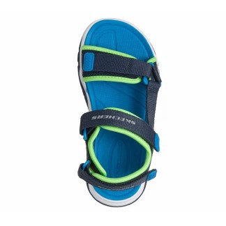 SKECHERS MICROSPEC SANDALIAS NIÑO COMODA AZUL 407013L NVBL