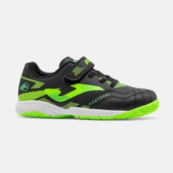 JOMA POWERFULL ZAPATILLAS  FUTBOL SALA NIÑO NEGRO Y VERDE JR2601