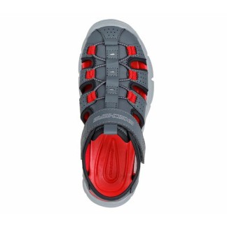 SKECHERS DUAL SANDALIAS NIÑO CERRADAS GRIS 407015L BKRD