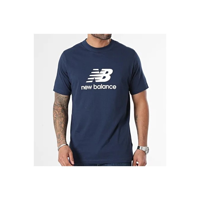 CAMISETA NEW BALANCE HOMBRE MANGA CORTA AZUL  MT41502NNY