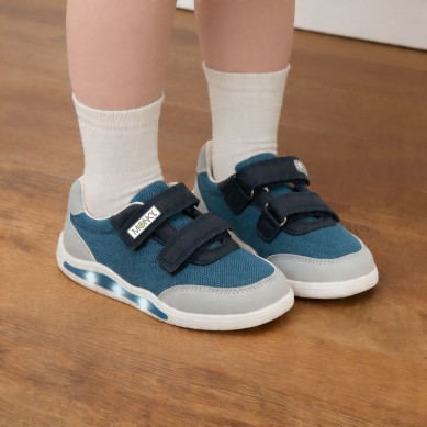 BRINCO BAREFOOT ZAPATILLAS NIÑO LUCES AZUL 030038