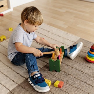 BRINCO BAREFOOT ZAPATILLAS NIÑO LUCES AZUL 030038