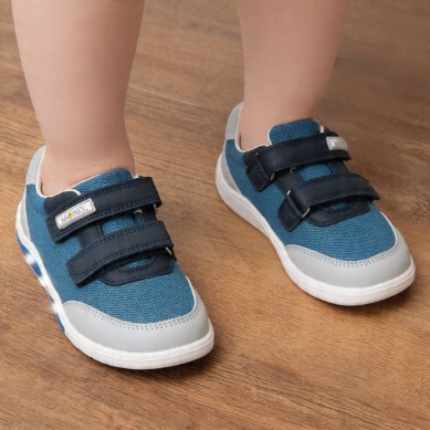 BRINCO BAREFOOT ZAPATILLAS NIÑO LUCES AZUL 030038