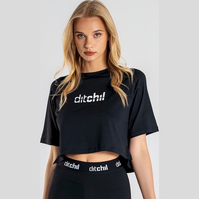 DITCHIL CROP T-SHIRT EVASION CAMISETA MUJER NEGRA TS2161 900