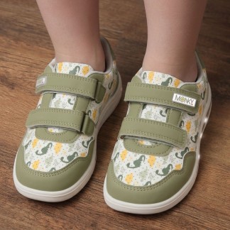 BRINCO BAREFOOT ZAPATILLAS NIÑO LUCES VERDE 030014