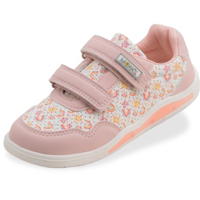 BRINCO BAREFOOT ZAPATILLAS NIÑO LUCES ROSA '030007