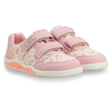 BRINCO BAREFOOT ZAPATILLAS NIÑO LUCES ROSA '030007