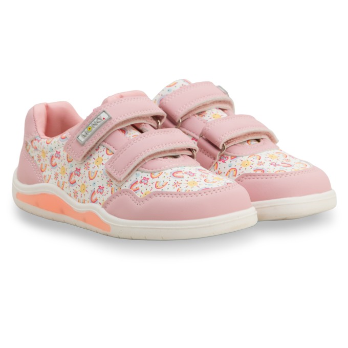 BRINCO BAREFOOT ZAPATILLAS NIÑO LUCES ROSA '030007