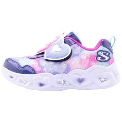 SKECHERS LOVIN REFLECTION ZAPATILLA LUCES NIÑA MORADA 302693N/NVHP