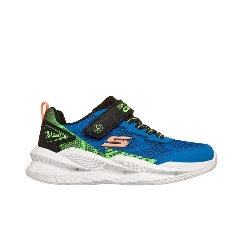 SKECHERS LUCES ZAPATILLAS BEBE AZUL METEOR 401490N/BLBK