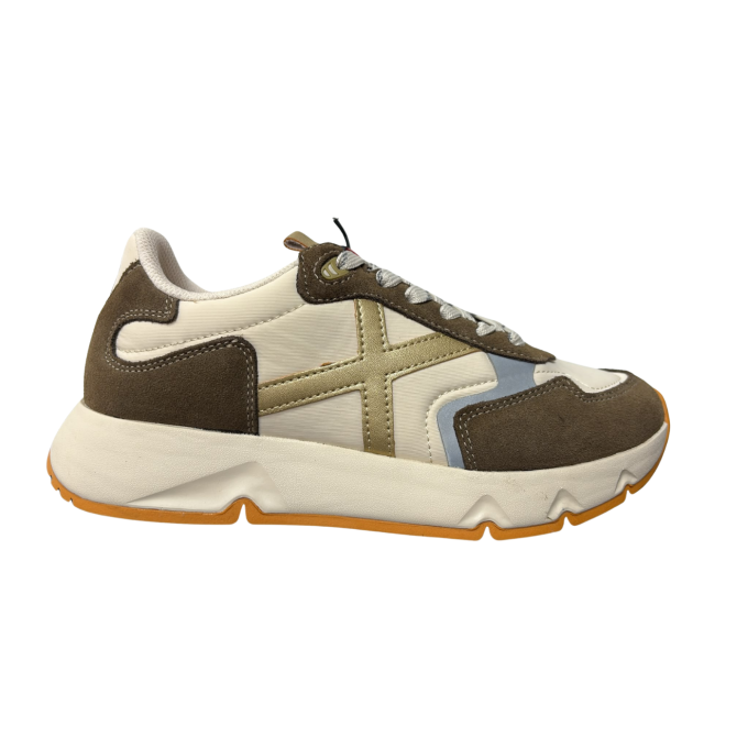 MUNICH MAMBA 14 ZAPATILLA  MUJER DEPORTIVA BEIGE Y MARRÓN 4191011
