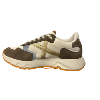 MUNICH MAMBA 14 ZAPATILLA  MUJER DEPORTIVA BEIGE Y MARRÓN 4191011