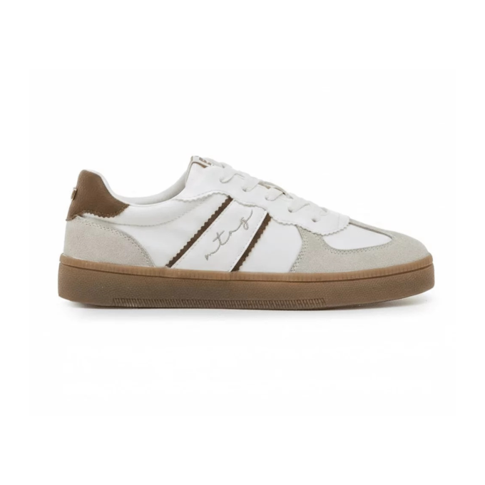 MUSTANG NILESY ZAPATILLAS MUJER  VESTIR BLANCA MARRÓN 60860
