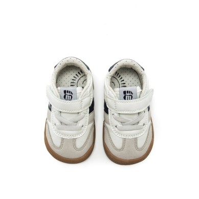 MUSTANG BAREFOOT ZAPATILLAS BEBE COMODAS BLANCA,GRIS Y AZUL 49060