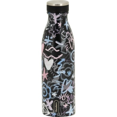 Botella Térmica de Acero Inoxidable 500 ML Gris Negra 610957