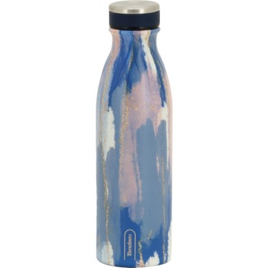 Botella Térmica de Acero Inoxidable 500 ML Azul Cenefas 611282