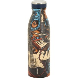Botella Térmica de Acero Inoxidable 500 ML Azul Cenefas 611282