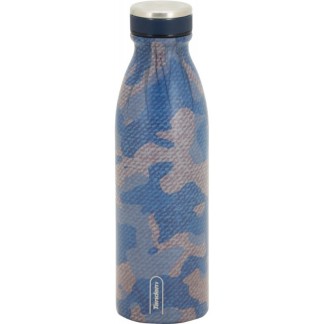 Botella Térmica de Acero Inoxidable 500 ML Azul Cenefas 611282