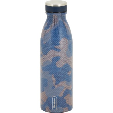 Botella Térmica de Acero Inoxidable 500 ML Azul Cenefas 611282
