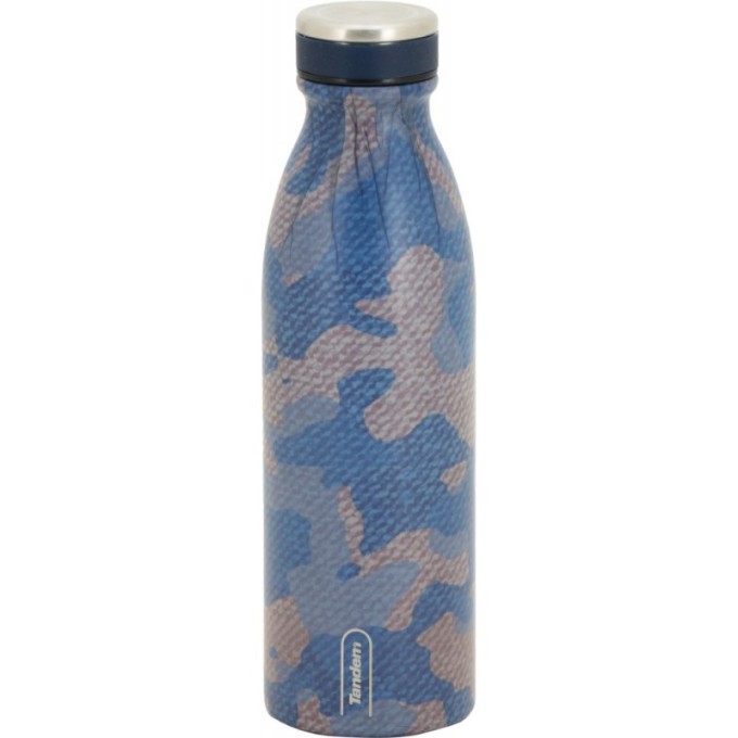 Botella Térmica de Acero Inoxidable 500 ML Azul Cenefas 611282