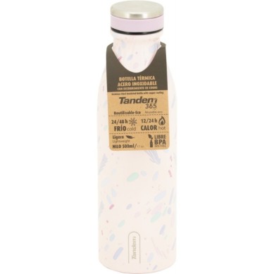 Botella Térmica de Acero Inoxidable 500 ML Azul Cenefas 611282