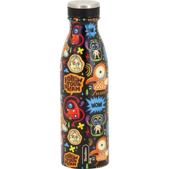 Botella Térmica de Acero Inoxidable 500 ML Azul Cenefas 611282