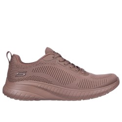 SKECHERS BOBS SQUAD CHAOS ZAPATILLAS MUJER COMODA MARRÓN 117209/CLAY