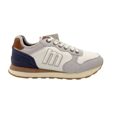 MUSTANG PLITY OF ZAPATILLAS HOMBRE  CASUAL BLANCA Y GRIS