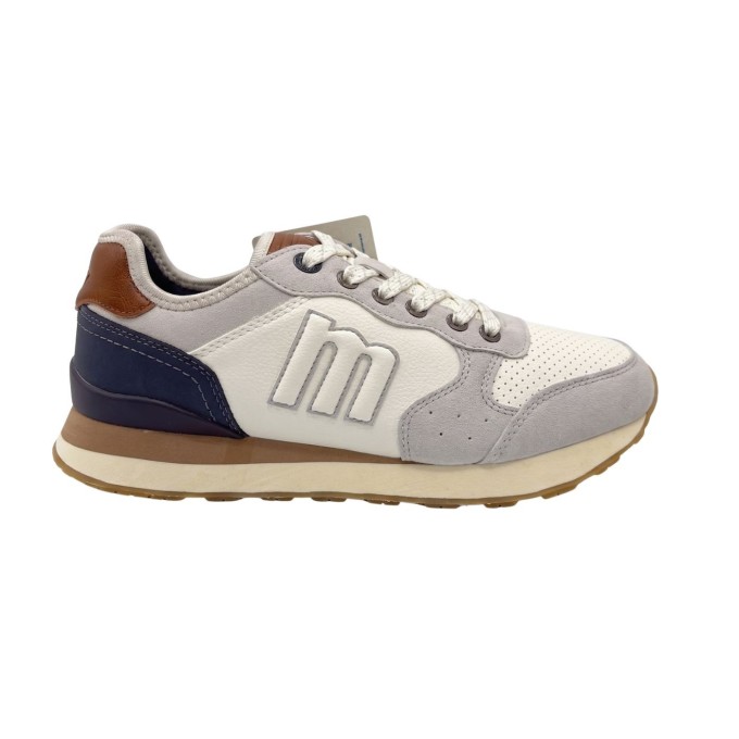 MUSTANG PLITY OF ZAPATILLAS HOMBRE  CASUAL BLANCA Y GRIS