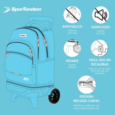 Mochila Escolar Doble Cuerpo GRP 45,5 cm Adaptable a Carro  379007