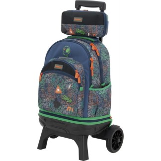 Estuche Escolar Multiportatodos New Tandem Pedaling Rosa y Coral -319096