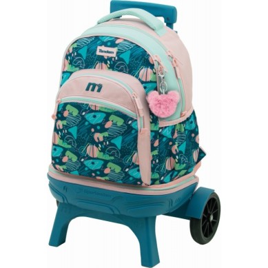 Mochila con Carro Compact Premium Desmontable Tandem Trazos 373005