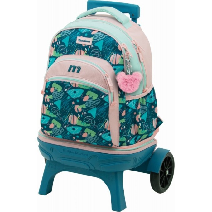 Mochila con Carro Compact Premium Desmontable Tandem Trazos 373005