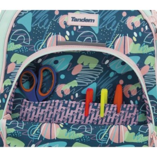 Mochila Escolar ST 44 cm Adaptable a Carro Tandem Trazos 373036