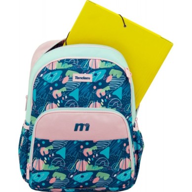 Mochila Escolar Doble Cuerpo 39,5 cm Tandem Trazos 373050