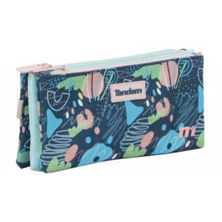 Portatodo Estuche  Triple 3 Bolsillos Plus Tandem Trazos 373074