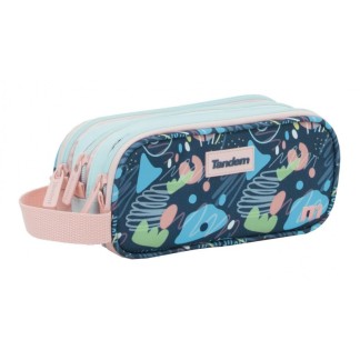 Portatodo Estuche  Triple 3 Bolsillos Plus Tandem Trazos 373074