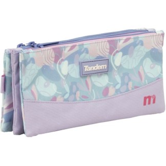 Portatodo Estuche  Triple 3 Bolsillos Plus Tandem Trazos 373074