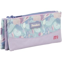 Portatodo Estuche  Triple 3 Bolsillos Plus Tandem Trazos 373074